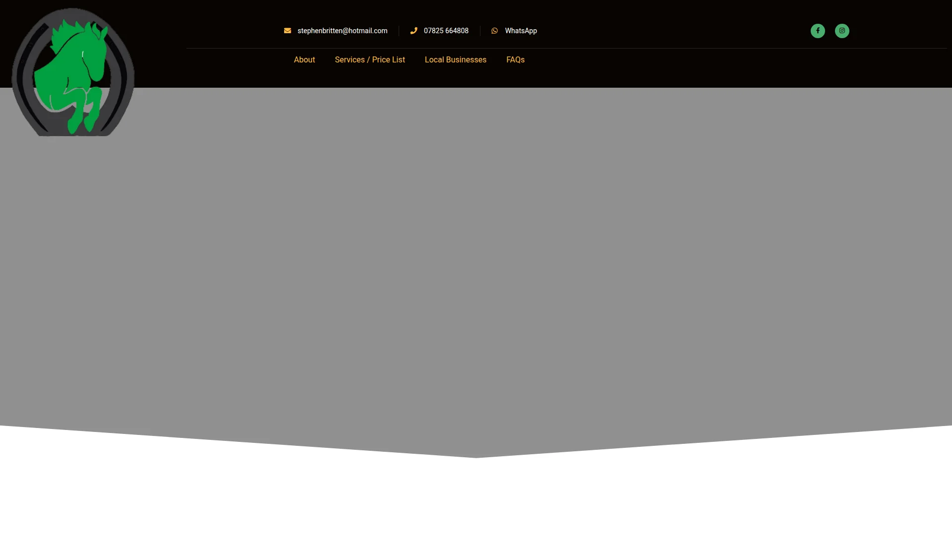 Britten Farriery website screenshot